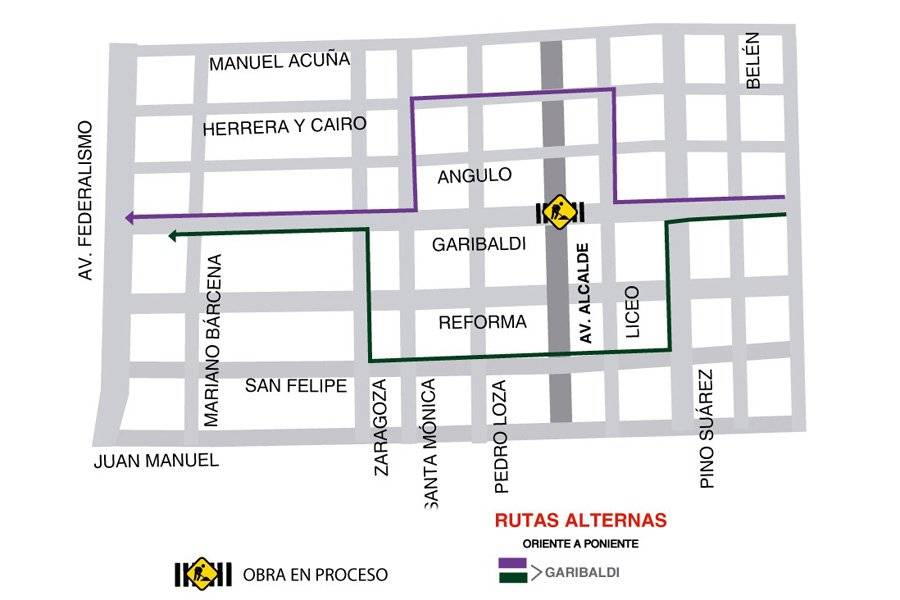 Nuevos cierres viales por obras en el Paseo Alcalde