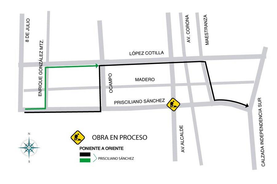 Nuevos cierres viales por obras en el Paseo Alcalde