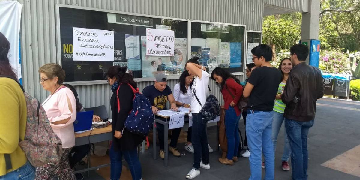 Seis universidades públicas realizan simulacro electoral