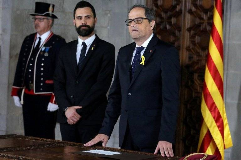 Quim Torra toma posesión como nuevo presidente de Cataluña