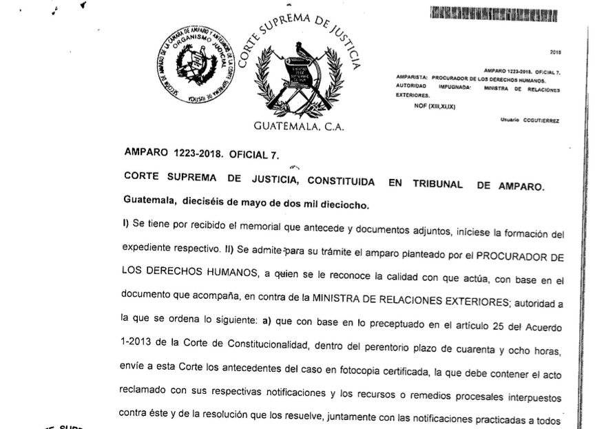 Resolución de la CSJ
