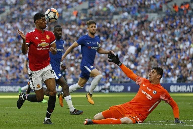 Courtois en la final de la FA Cup