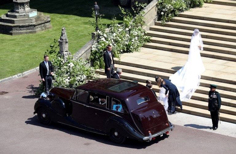 Meghan Markle llega a la capilla