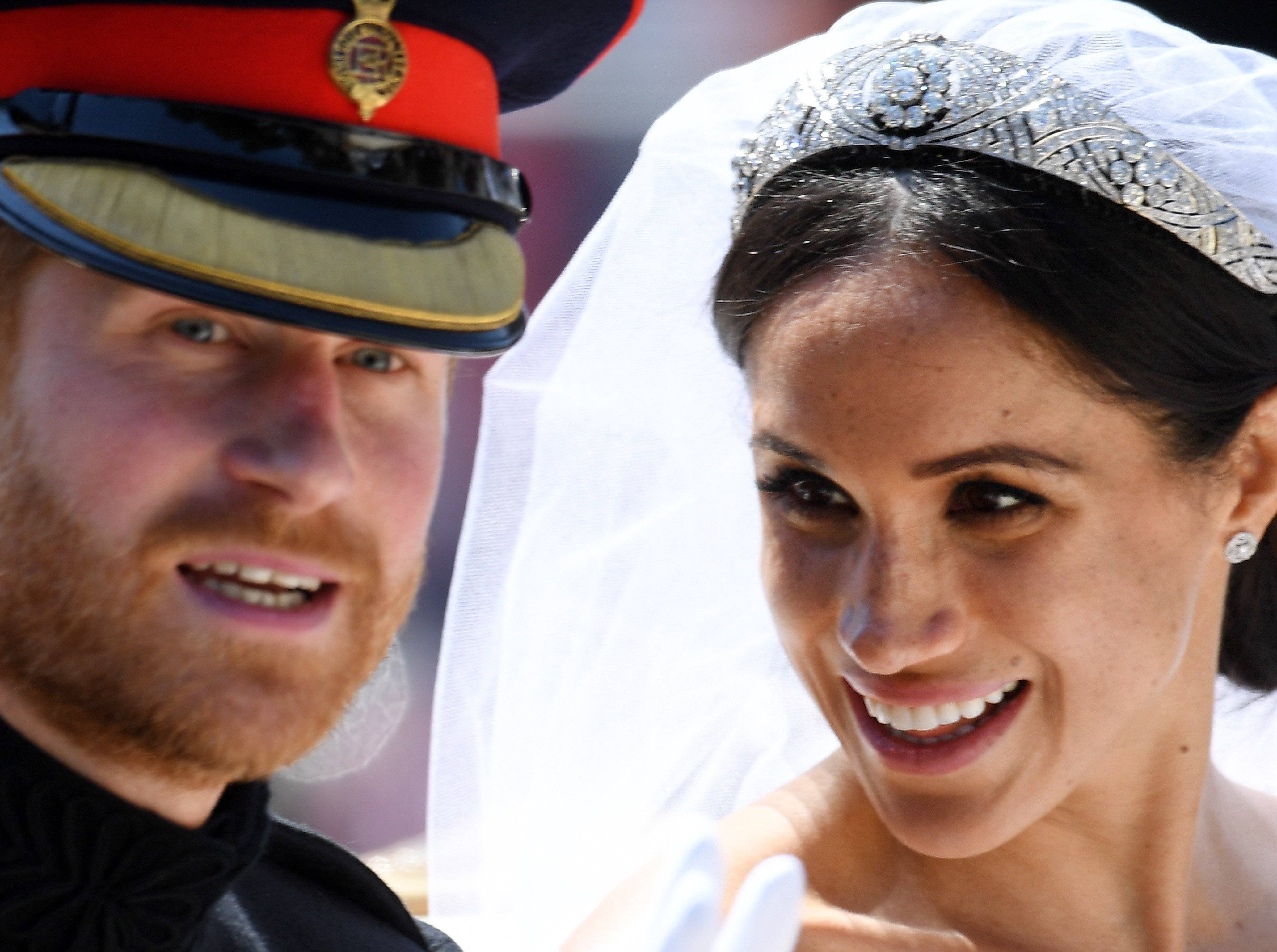 El duque Enrique de Sussex y su esposa la duquesa Meghan de Sussex,