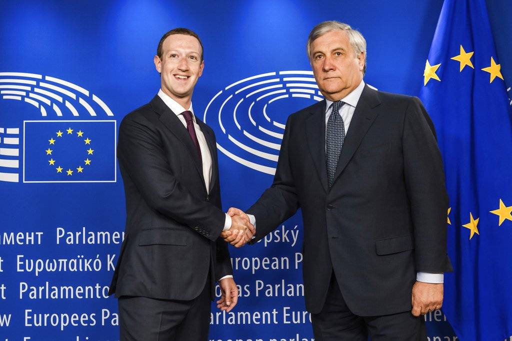 Mark Zuckerberg y Antonio Tajani