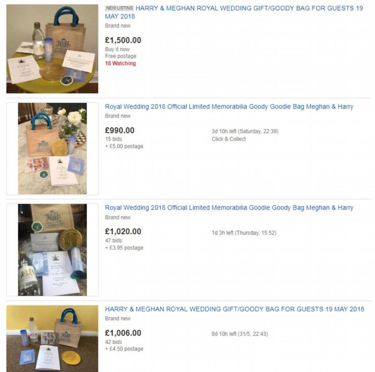 Harry y Meghan souvenir Ebay