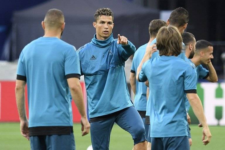 Cristiano en una práctica del Madrid