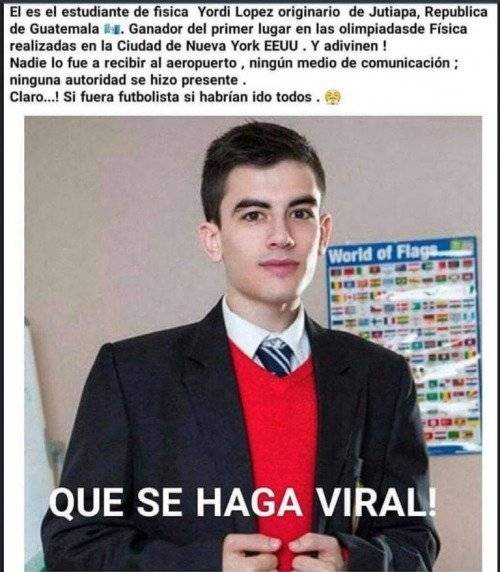 Noticia falsa de "Brillante guatemalteco"