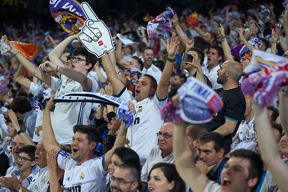 La hinchada del Madrid se fue feliz de Kiev - Getty Images