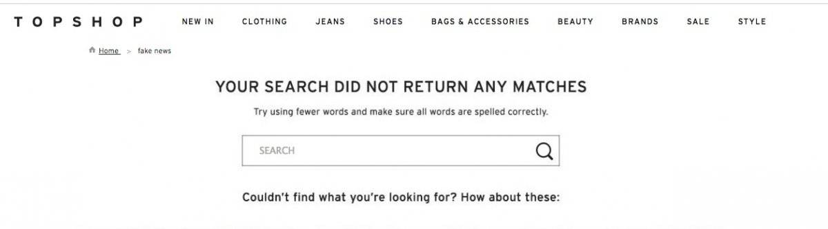 topshop fake news