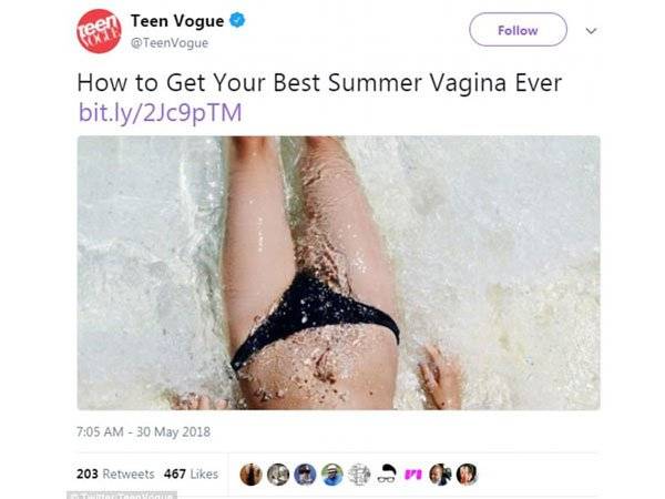 Teen Vogue Vagina Verano Twitter