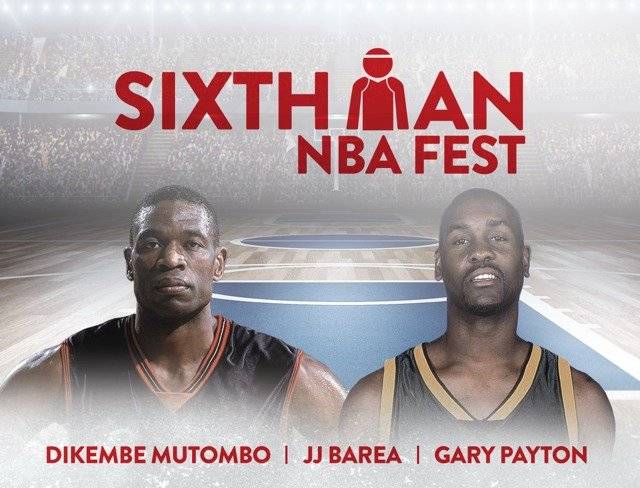 Dikembe Mutombo y Gary Payton