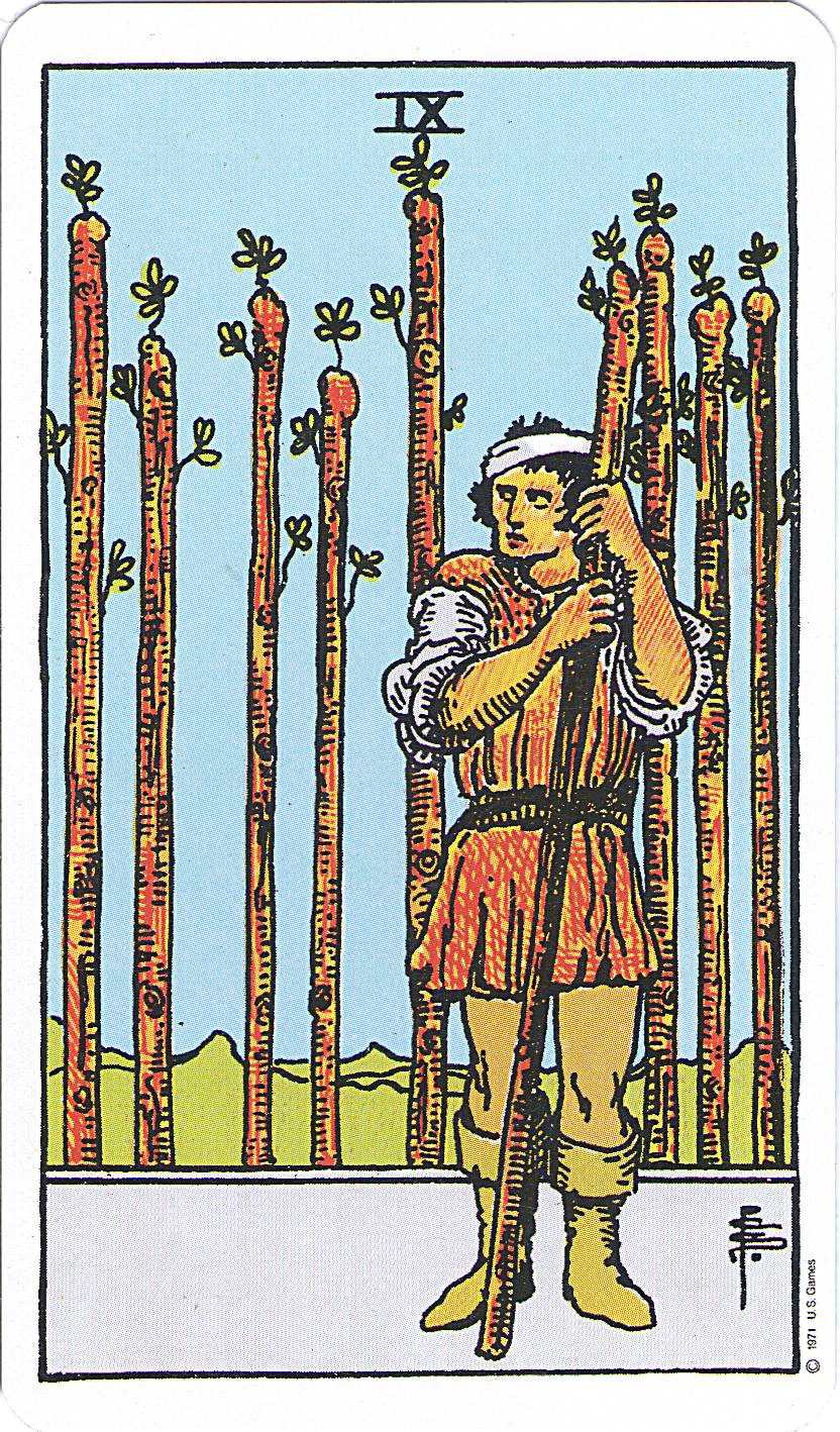 nueve de bastos nueve de bastos tarot