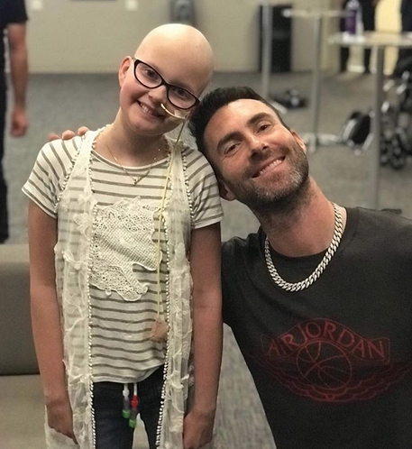Adam Levine antes de su show.