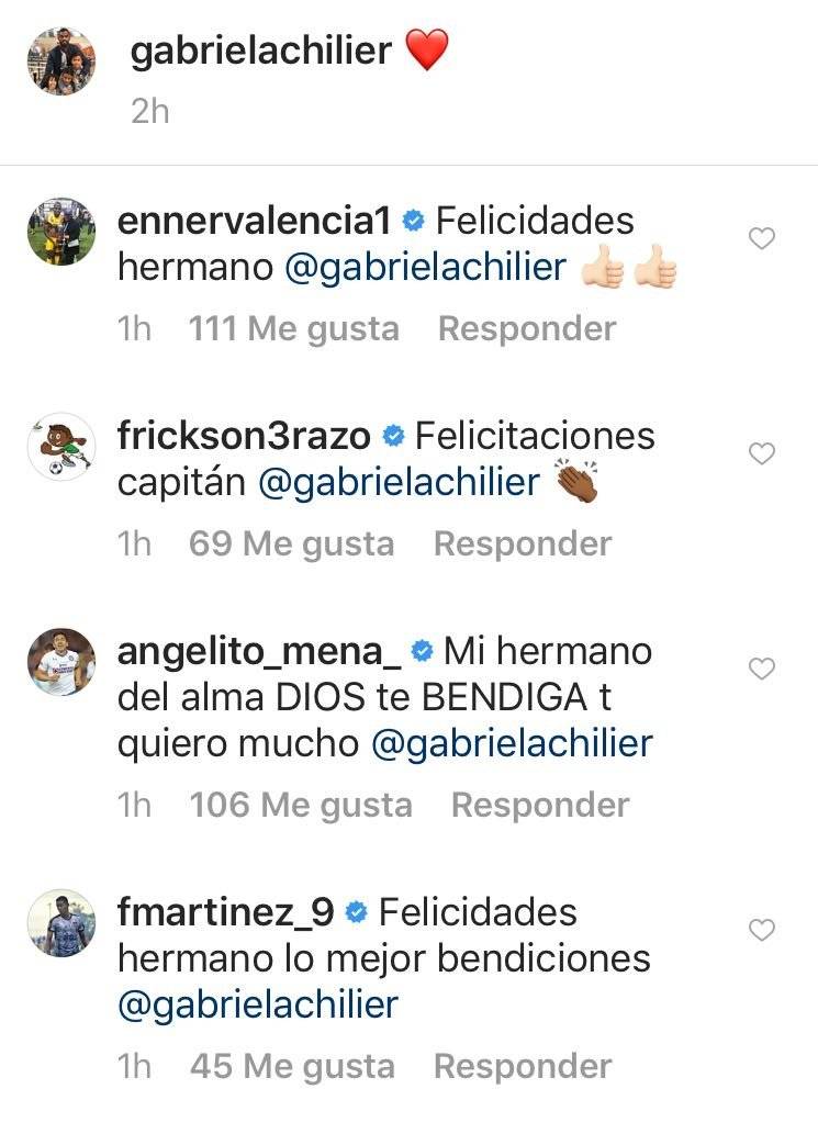 Gabriel Achilier festeja su amor