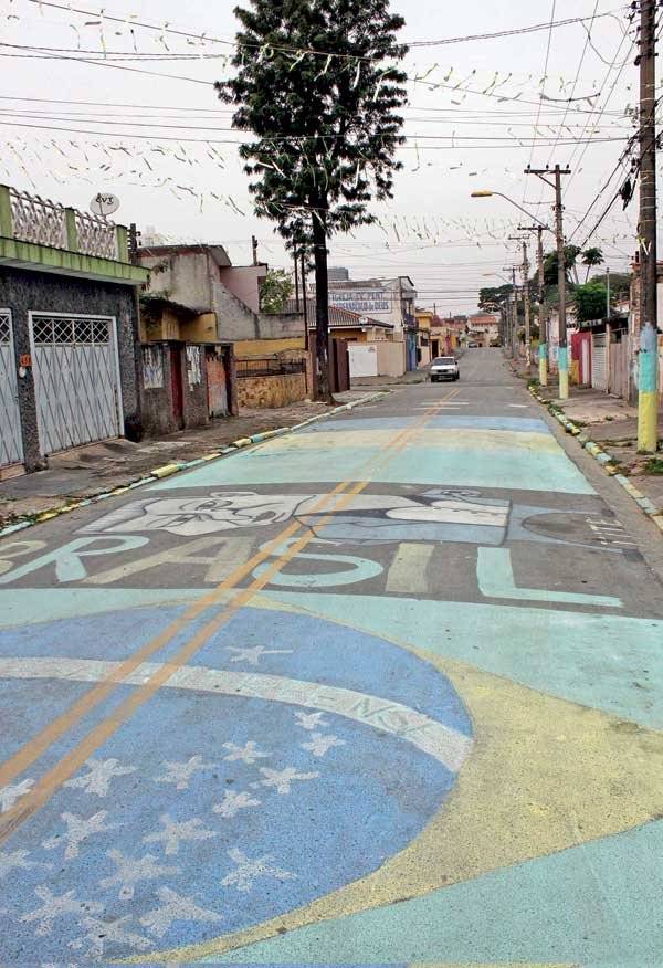 rua pintada para copa