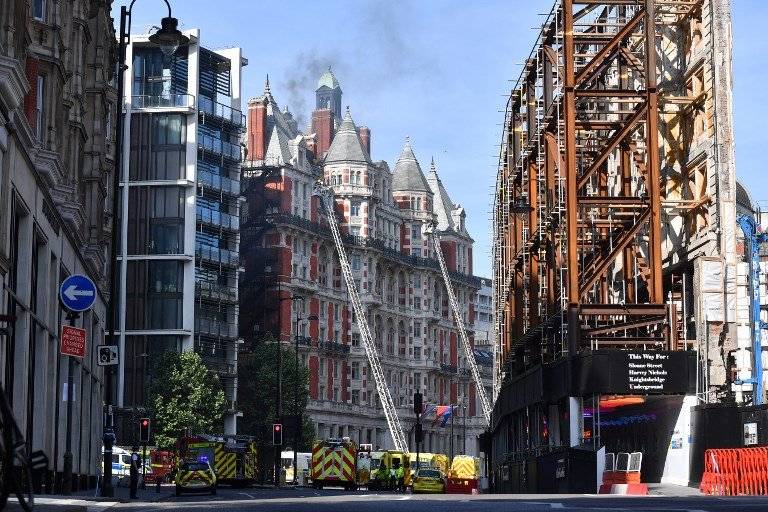 Incendio en hotel de Londres