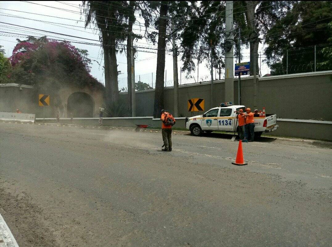 trabajos en ruta a Muxbal