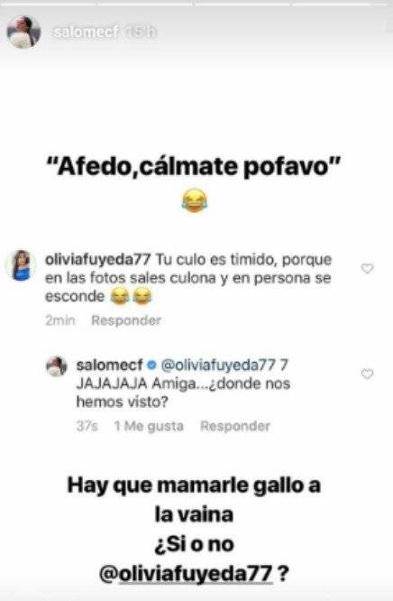 Captura de pantalla Instagram Salomé Camargo