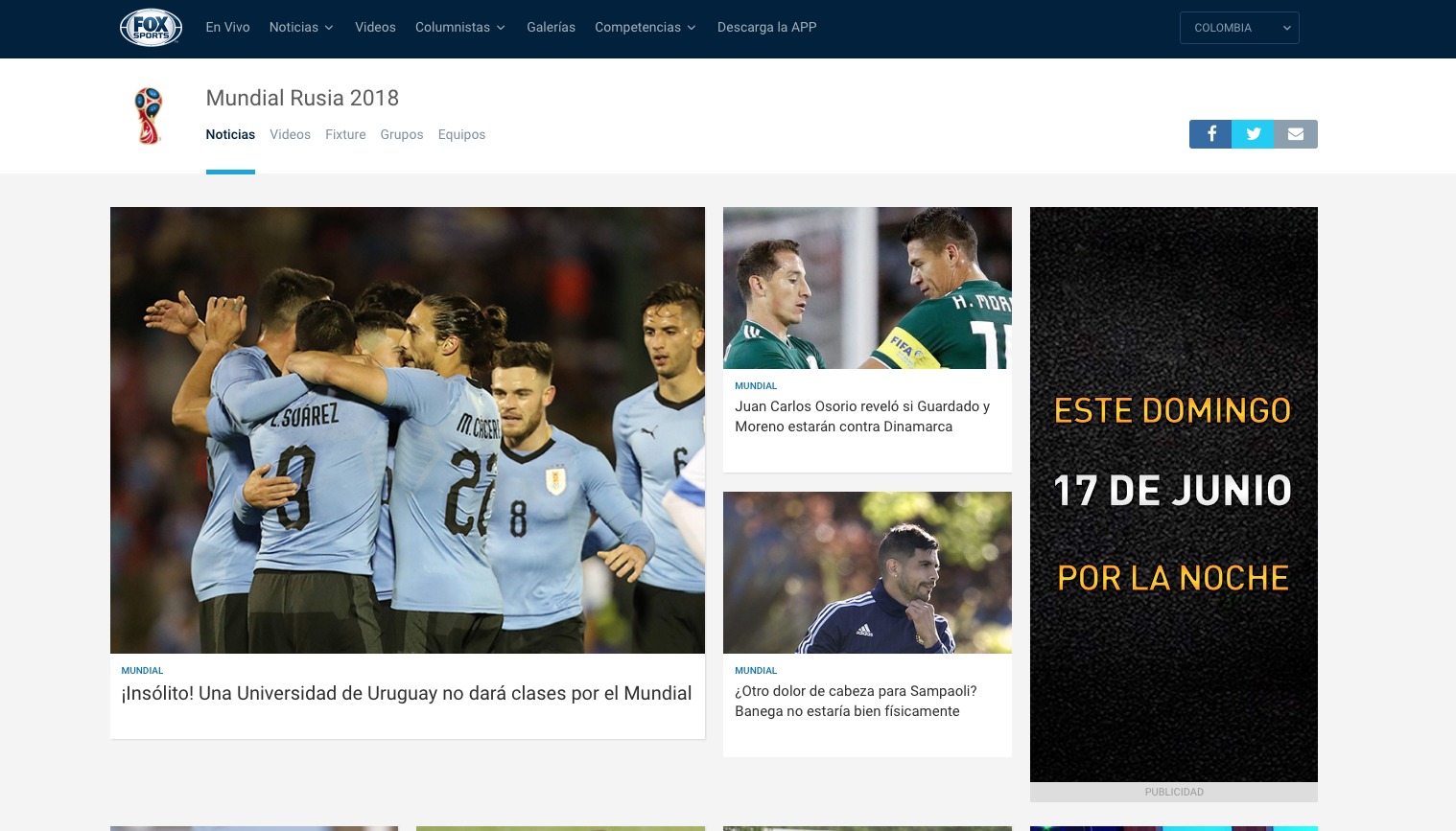 Mundial de Rusia 2018 Mundial de Rusia 2018