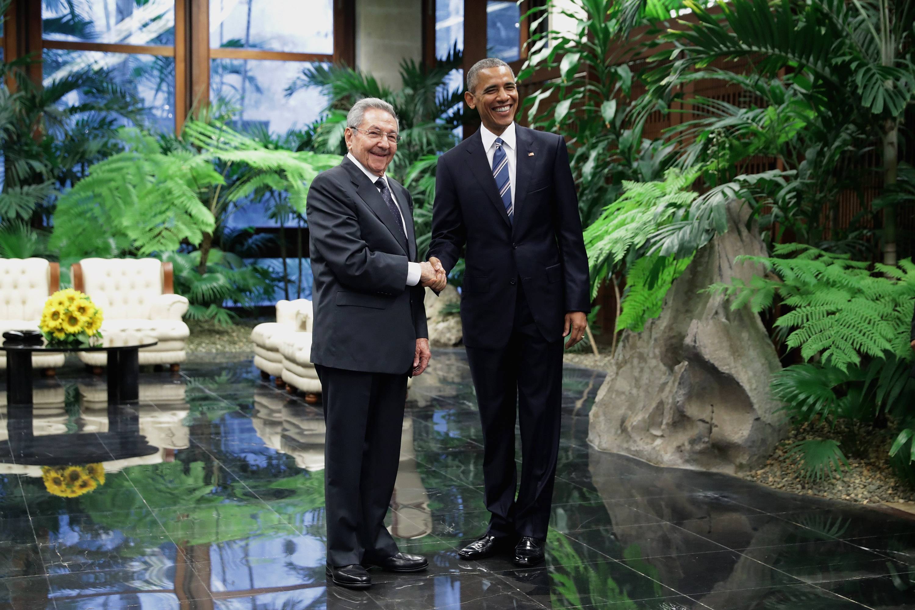 Barack Obama y Raúl Castro