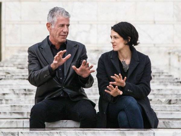 Anthony Bourdain Chef Novia Asia Argento