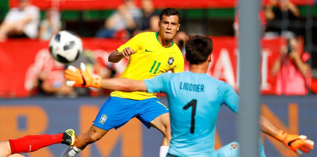 Philippe Coutinho marca terceiro gol do Brasil no Amistoso contra a Áustria