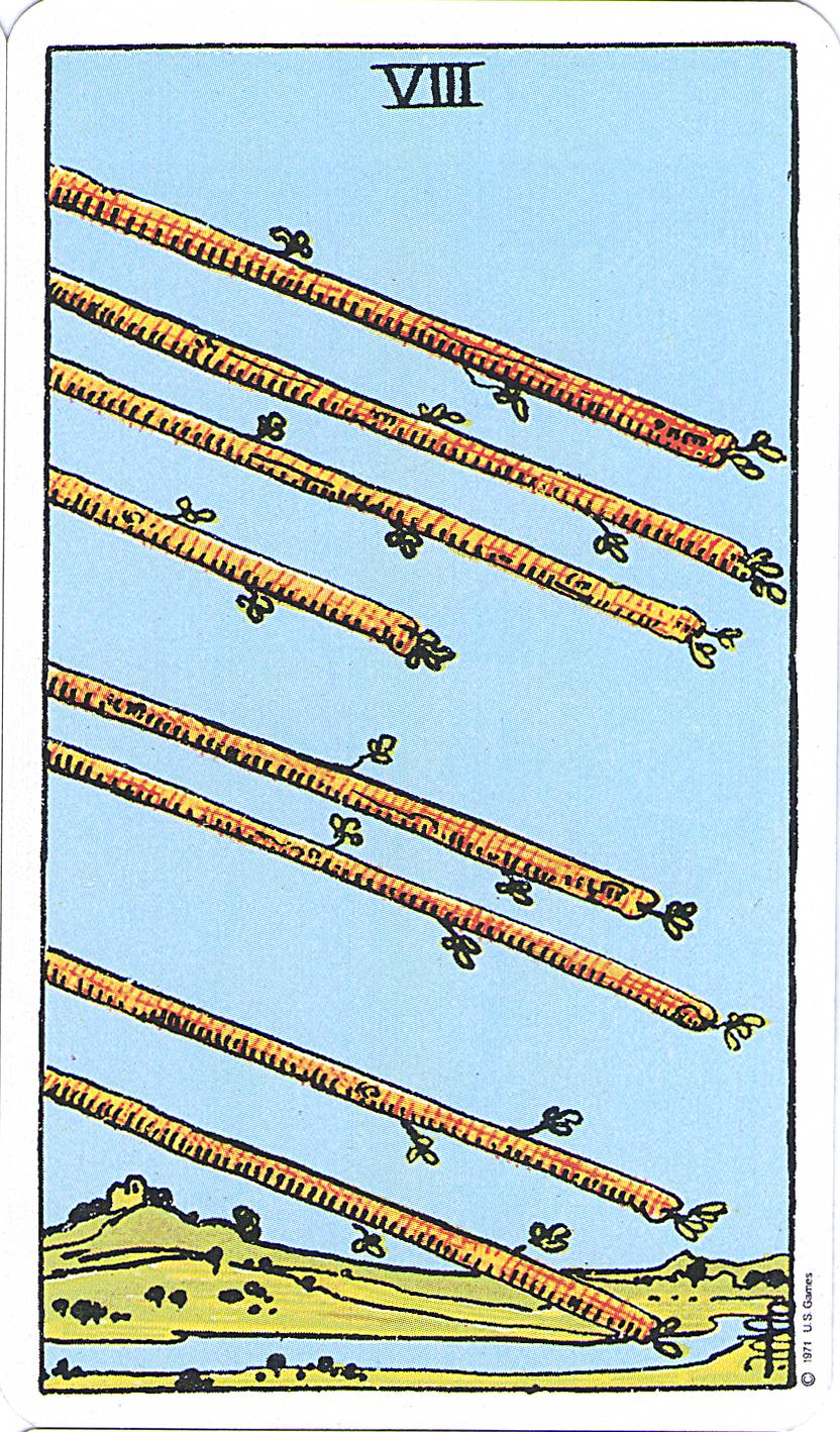 ocho de bastos ocho de bastos tarot