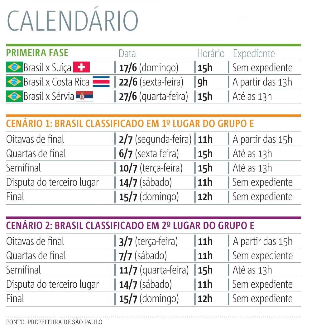 calendario copa do mundo