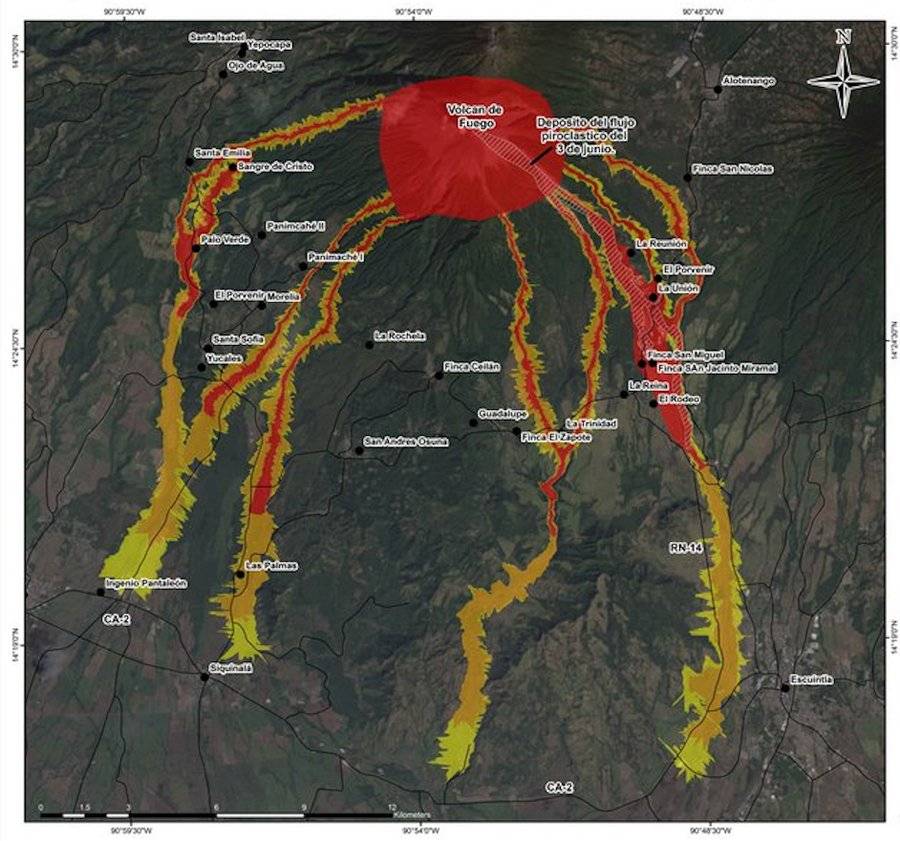 Mapa de lluvias moderadas