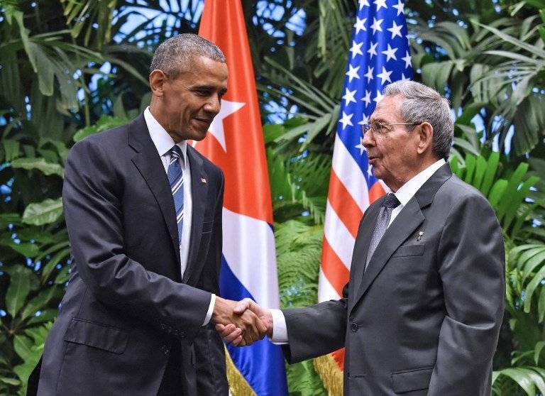 Barack Obama y Raúl Castro