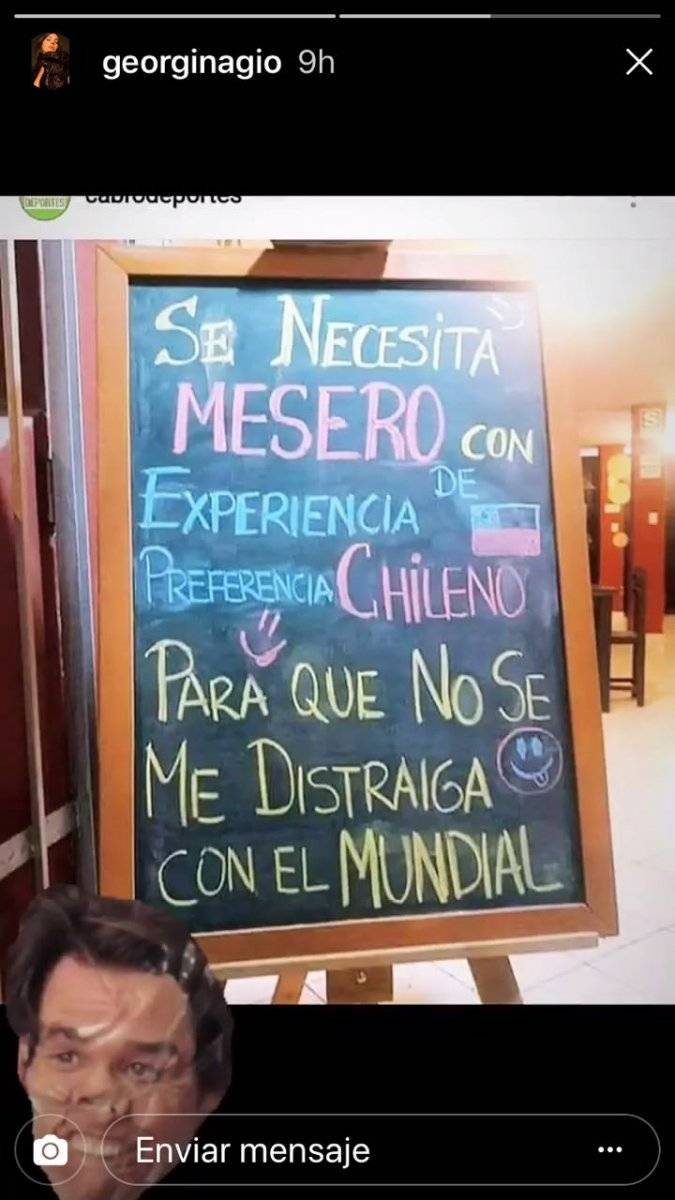 La novia de Cristiano Ronaldo se burló de Chile por no jugar el Mundial de Rusia 2018