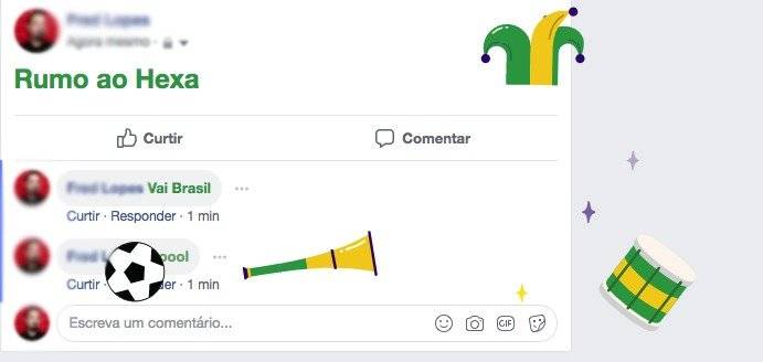 Facebook sticker Copa do Mundo