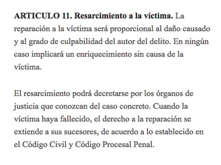 Artículo 11 Ley femicidio