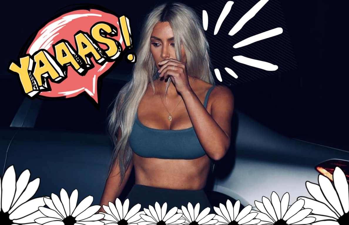 Cabello azul denim de Kim Kardashian