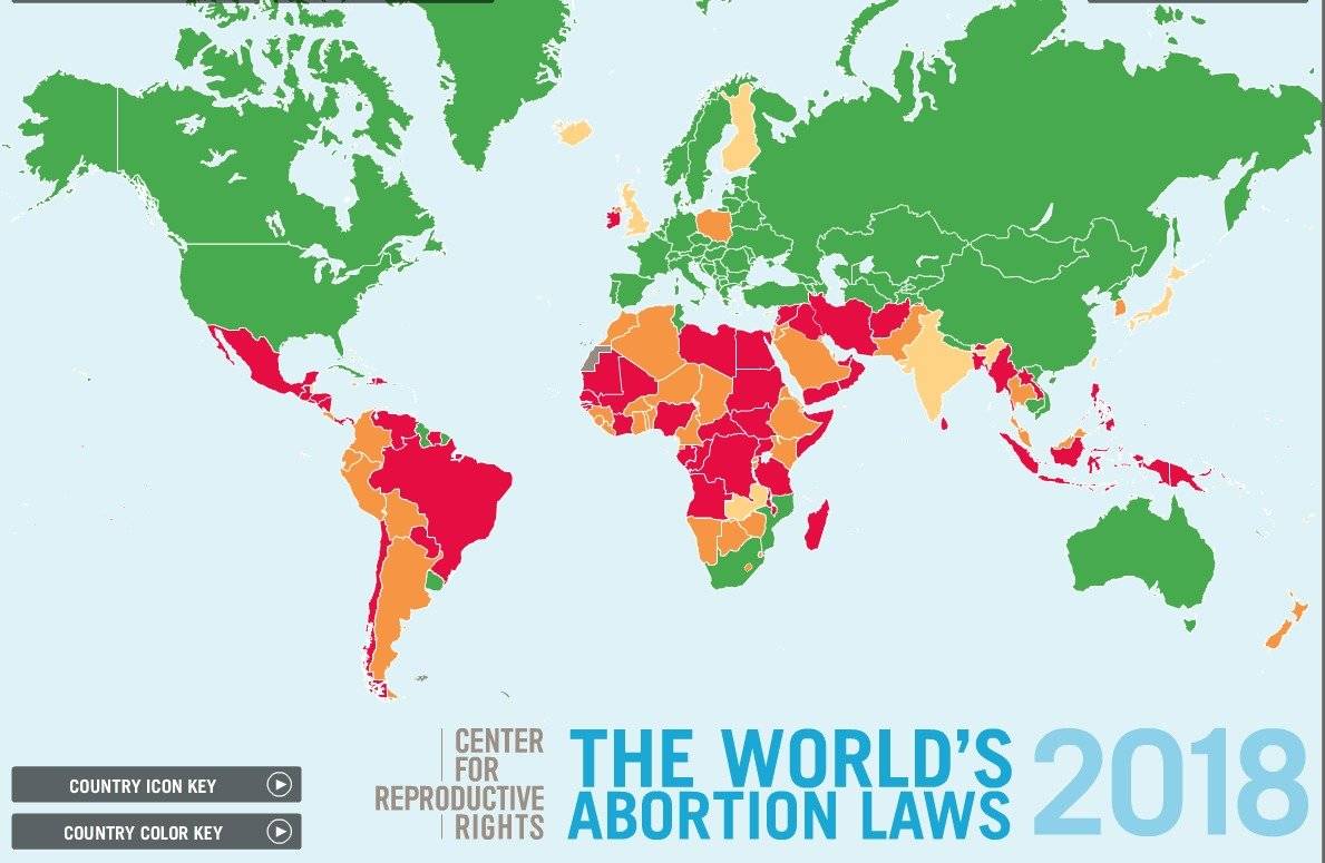 Estatus del aborto en el mundo