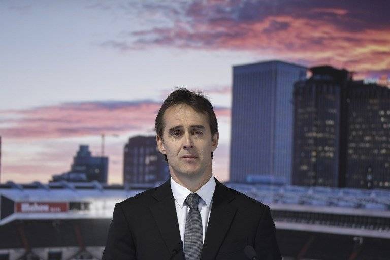 Lopetegui durante su presentación con el Madrid