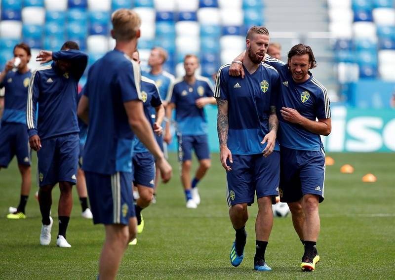 El entreno sueco previo a debutar en el Mundial