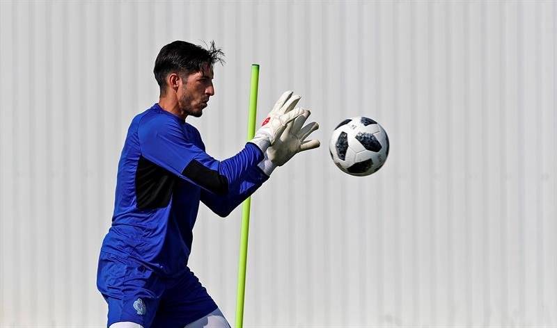 Jaime Penedo, portero de Panamá, en un entreno