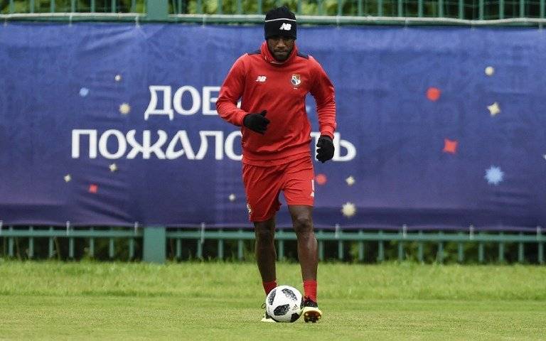 Machado en un entreno con la selección panameña