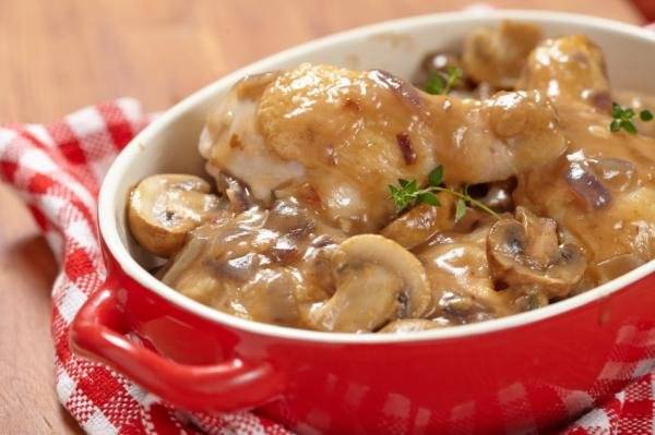 pollo con champiñones
