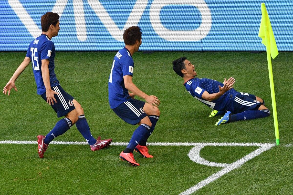 Los japoneses festejaron su primer triunfo ante los colombianos.