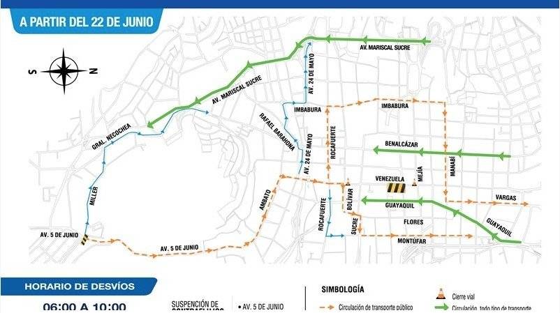 Quito: Se cerrará la calle Venezuela por obras de alcantarillado