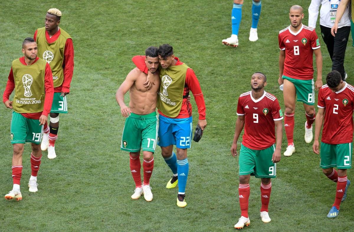 Los marroquíes salieron tristes del terreno de juego.