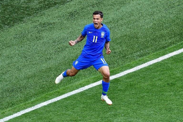 Coutinho celebra su gol ante Costa Rica