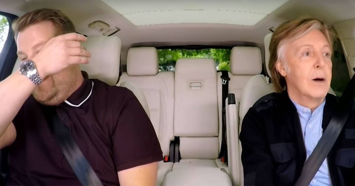 James Corden emocionado com Paul McCartney