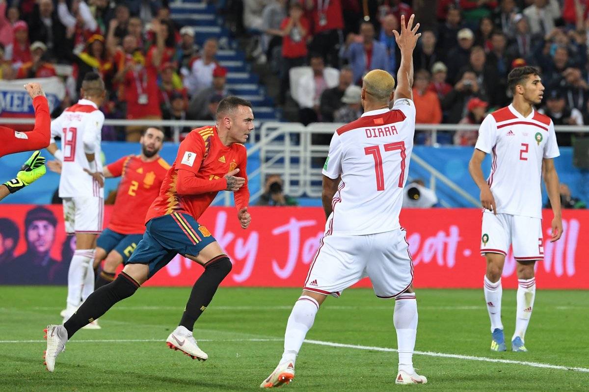 Aspas marcó el empate para España