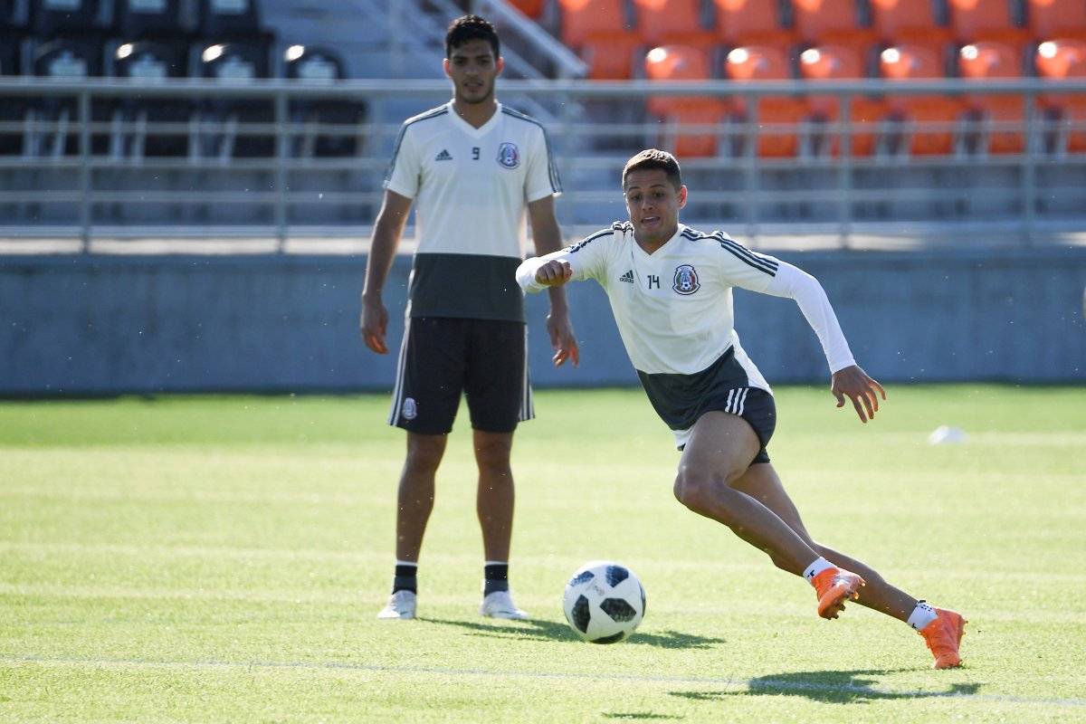 Hernández durante la última prácitca