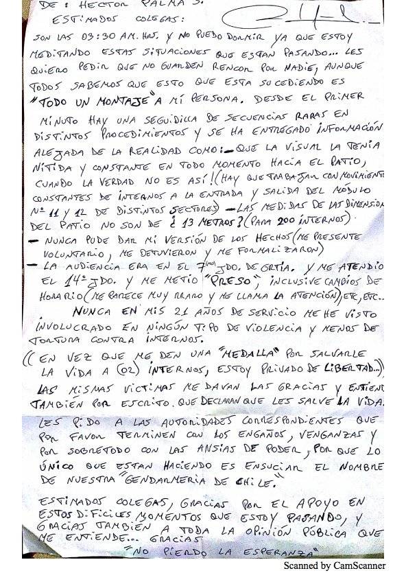 La dura carta del gendarme acusado de no intervenir en la tortura a ecuatorianos