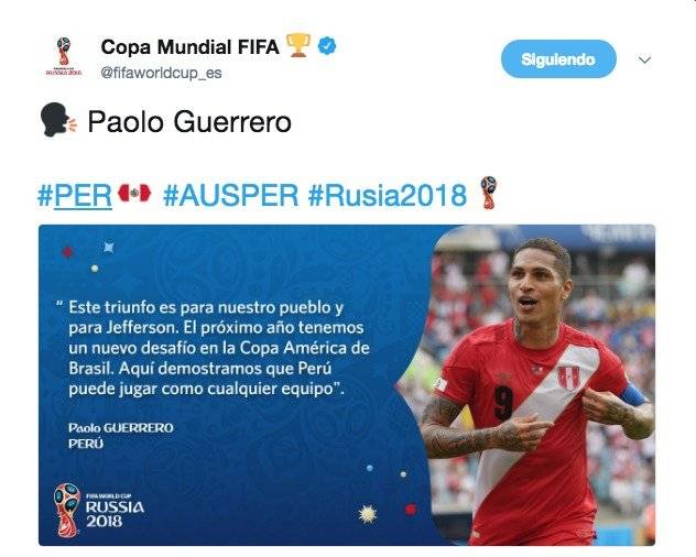 Perú vs Australia: Paolo Guerrero envió un emotivo mensaje a los miles de aficionados que los apoyaron